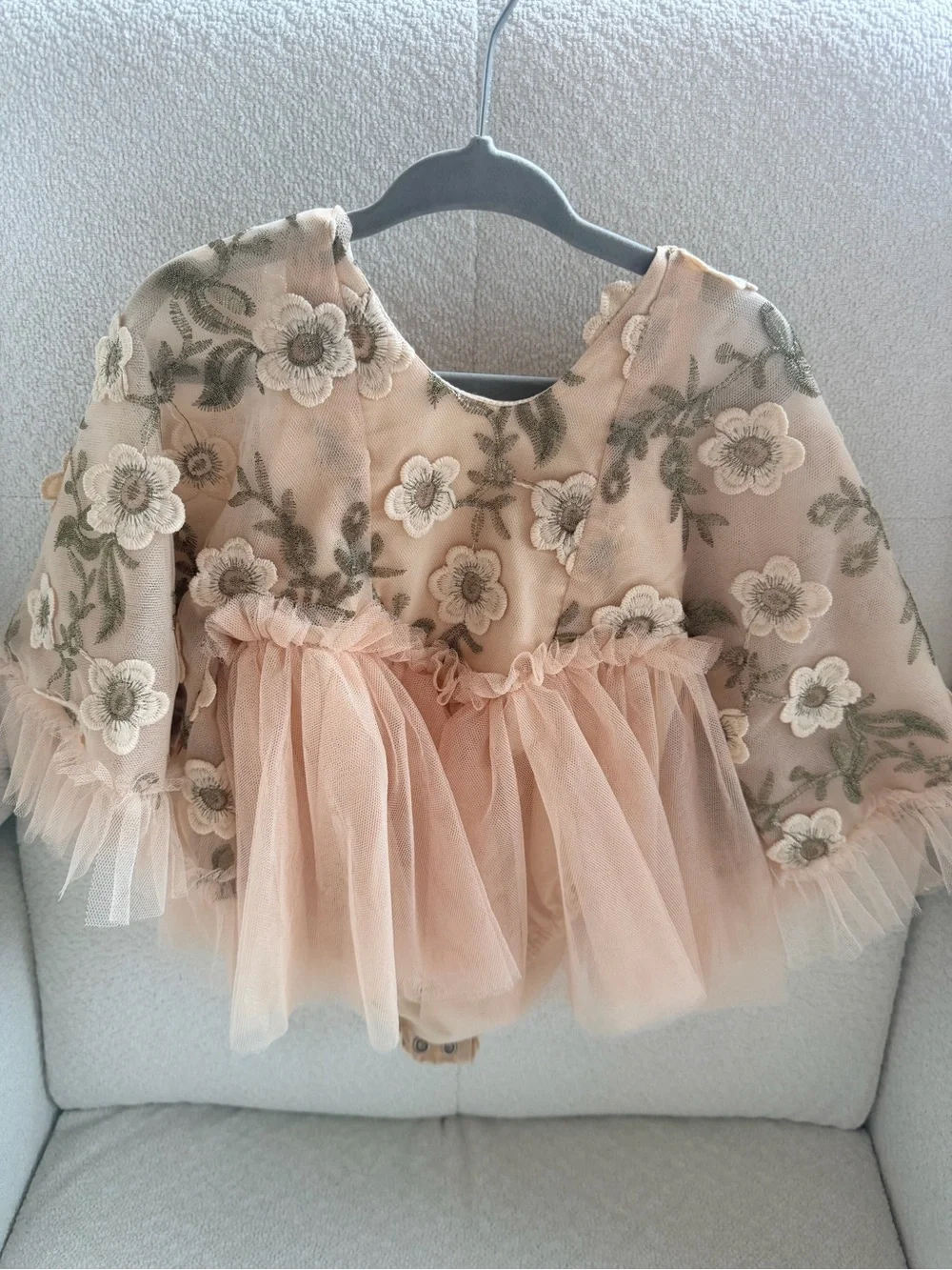 Baby boho Floral Embroidered Tulle dress